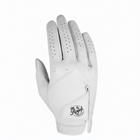 Gants de golf en cuir pour hommes/femmes, logo personnalisé, doux et respirant indonésie cabretta, accessoires de golf à main gauche