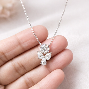 Cadena de diamantes y piedras preciosas en plata de ley 925, collar minimalista hecho a mano para mujer - Product Image 5