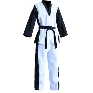 Nouvelle conception, uniforme de Taekwondo pour hommes le plus vendu, vente en gros avec logo personnalisé, Kimono de Jiu Jitsu, uniforme de Taekwondo - Product Image 1