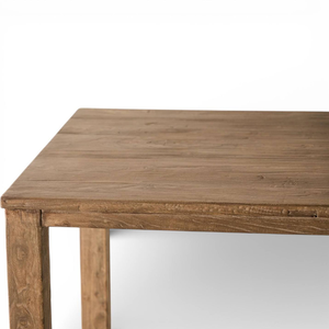 Conjunto de Comedor para Seis Personas con Madera Maciza de Teca, Rectangular y de Estilo Minimalista para Muebles de Hotel o Villa - Product Image 5