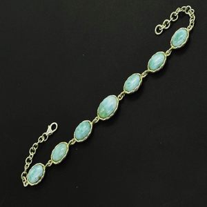 Nouveau Bracelet Classique en Argent Sterling 925 avec Larimar et Topaze Bleue, Sertissage Bezel, Chaîne à Maillons, Bijou Fin pour Femme, Usage Quotidien, Collection 2026 - Product Image 2