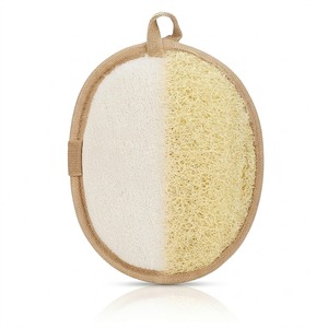 Natural Loofah Bath Sponge Featuring Handwoven Fiber Texture Oval Profile and Secure Hanging Rope Practical Bathroom - Product Image 1