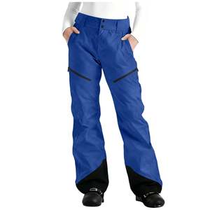 Regular Fit Women <b>Waterproof</b> Polyester Softshell Pants Modern Straight Sport <b>Trousers</b> Performance Athletic Active Zip Hem Slacks - Product Image 2