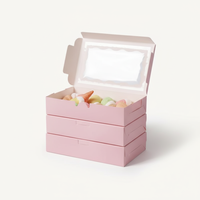 Boîtes en papier kraft jetables écologiques avec logo personnalisé, pelliculage mat pour emballage de plats à emporter, aliments pour bébés, chewing-gum