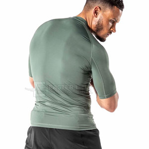 Service OEM, qualité supérieure, rashguards BJJ de couleur unie, style unique, utilisation en extérieur, rashguards - Product Image 5