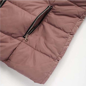 Custom Made Women Hooded Winter Warm Thick <b>Zip</b>-<b>Up</b> Solid Color Women Padded Puffer <b>Jacket</b> Puffer <b>Jacket</b> - Product Image 4