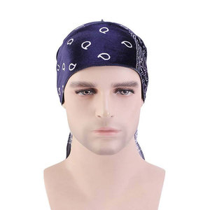 Men's Dark Blue Bows Unisex Bandana <b>Head</b> <b>Wrap</b> Multi-Functional Uses Street Luxury Fashion Accessory All Seasons Wear <b>Silk</b> - Product Image 1