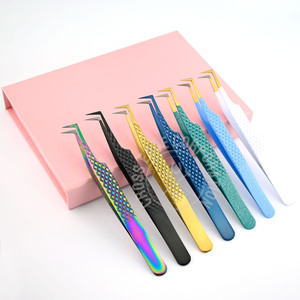 Extensions de cils enduites au plasma Pince à épiler individuelle Volume à 90 degrés Pince à épiler pour l'application de faux cils Lash Wholesale - Product Image 2