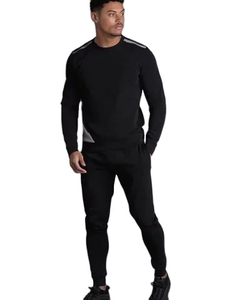 High Quality Custom Logo Breathable Winter <b>Knitted</b> Solid Color Tracksuit Sweatsuit <b>Sets</b> for Men - Product Image 1