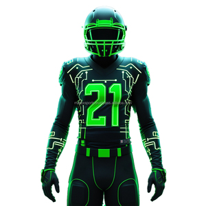 Ensemble d'uniformes de football américain pour hommes, avec un tissu résistant, respirant, confortable, mouvement flexible et performance durable - Product Image 1