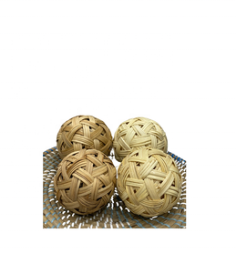 Boule traditionnelle en osier de roseau de rotin tissé à la main du Vietnam pour le jeu professionnel 10cm 13cm 15cm de diamètre pour la décoration d'événement à la maison - Product Image 5