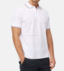 เสื้อเชิ้ตแขนสั้นสีขาวสำหรับผู้ชาย ผ้าฝ้าย 100% ผ้าปิเก้ถัก ระบายอากาศได้ดี แห้งเร็ว สไตล์ลำลอง ทรงปกติ ดีไซน์กระดุม สีพื้น - Product Image 1