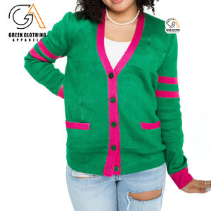 Cárdigan de Punto Ligero y Grueso para Mujer, Estilo Casual, de Manga Larga, para Invierno, 100% Poliéster, Marca Alpha Kapa - Product Image 4