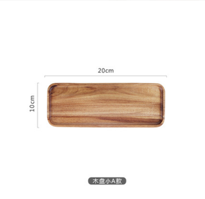 Bandeja Decorativa de Madera con Asas, Redonda, Estilo Rústico, para Servir, Exhibir, para Cocina, Bar, Sala de Estar - Product Image 3