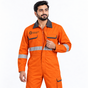 Overol de Manga Larga FR al por Mayor, Uniforme de Tela de Algodón y Poliéster con Certificación CE/EU, Reflectante para Servicio de Equipos de Taller - Product Image 2