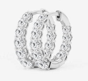 Pendientes de Aro, Pendientes de Diamantes, Pendientes de Oro y Plata, Pendientes de Diamantes Cultivados en Laboratorio, Joyería Fina para Mujer - Product Image 2