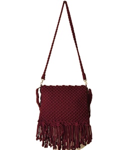 Sac à bandoulière en macramé marron fait main Sacs de plage en macramé au crochet directement du fournisseur indien - Product Image 1