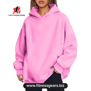Sudadera Extra Grande para Mujer, Color Sólido, Tejido de Algodón, Manga Larga, Transpirable, para Otoño - Product Image 1