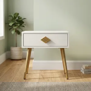 Mesa Auxiliar de Madera Moderna, Mesa Decorativa, Mesita de Noche para Sala de Estar, Dormitorio, Muebles para el Hogar - Product Image 3