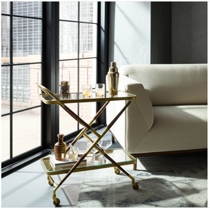 Foldable Glass <b>Side</b> <b>Table</b> Metal Frame End <b>Table</b> Space Saving Accent <b>Table</b> for Living Room Bedroom - Product Image 6