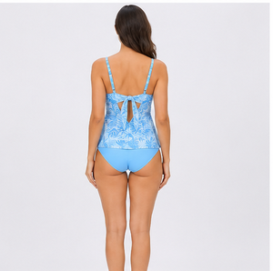 Maillot de bain tankini respirant pour femme, ensemble deux pièces avec shorty, confortable, extensible, séchage rapide, pour la plage, la piscine, les sports nautiques et le fitness - Product Image 5