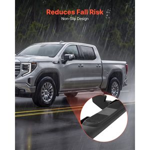Marchepieds latéraux de 3 pouces compatibles avec les Chevrolet GMC 1500/2500HD/3500HD Crew Cab 2019-2025, en acier au carbone noir, barres Nerf - Product Image 6