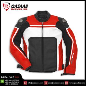 Ajustable Hommes Fait à la main en cuir de vachette véritable Respirant Mode Moto Biker-Vestes de course élégantes - Product Image 2