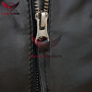 Chaqueta de Cuero Genuino Negra para Hombre, Corte Ajustado, Estilo Motero, Cafe Racer, Abrigo de Piel de Vaca, Prenda Exterior Clásica Personalizada, Nueva Colección de Invierno - Product Image 3