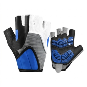 Gants de vélo légers et imperméables pour l'été, demi-doigts, avec fermeture auto-agrippante, antidérapants en silicone, unisexe, haute qualité - Product Image 1
