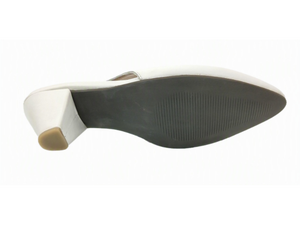 Dlords – Escarpins en cuir blanc à bout carré, bride arrière à boucle, confortables, respirants, décontractés, toutes saisons, semelle intermédiaire en EVA, semelle extérieure en caoutchouc - Product Image 4