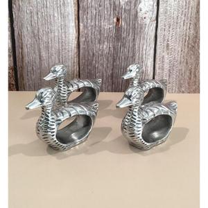 Latest Arrival Silver Lily Napkin Ring For Table Accessories Decorative Dishwasher Safe Stocked Handmade Napkin Rings 3 Pcs - Product Image 6