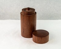 Pot de rangement en bois fait main de haute qualité, style vintage, sans BPA, grande capacité, pour le stockage des épices de cuisine, du café et du thé