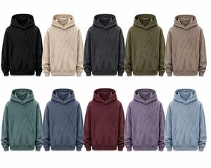 Men's Hooded Fleece Sweatshirt Solid Color Pocket Regular Fit Autumn Casual Knitted 100% Cotton <b>Raglan</b> Sleeve Breathable - Product Image 6