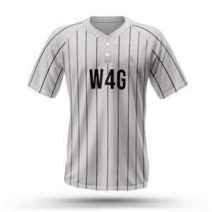 Men's Baseball Jersey Striped V-Neck Short Sleeve 100% <b>Polyester</b> Breathable Sublimated Print Regular Fit Adult All Seasons - Product Image 2