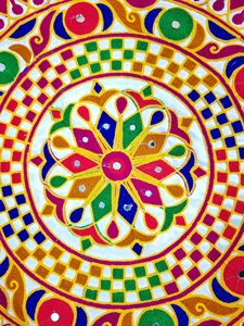 <b>Round</b> handmade decorative centerpiece Elegant beadwork home décor accessory Handmade premium wedding table <b>mat</b> - Product Image 6
