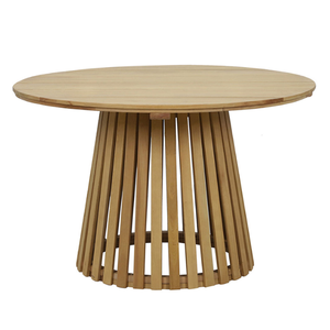 Minimalist Round Wood <b>Coffee</b> <b>Table</b> <b>Scandinavian</b> Design Handmade Living Room Furniture Natural Finish - Product Image 5
