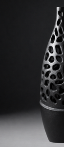 Luxury Hollow Cut-Out Matte Black Metal <b>Vase</b> Elegant Artistic Handcrafted Modern Home Decor Centerpiece Single Unit Only - Product Image 5
