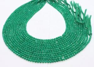 Natural Green Onyx Faceted Round Ball Gemstone Beads Strands for Jewelry Making Wholesale Supply Bulk High Quality Gemstones - Product Image 2