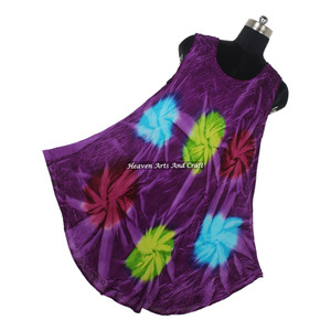 Girls <b>Dress</b> Summer New Style Ladies Tie Dye Printing Sleeveless Round Neck Casual <b>Loose</b> <b>Dress</b> Women's Umbrella <b>Dress</b> Tie Dye - Product Image 1