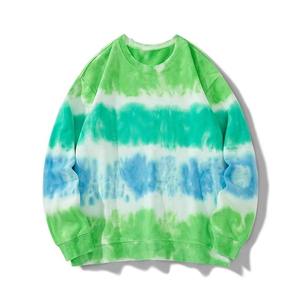 Sudadera con cuello redondo de estilo urbano, con logotipo personalizado, servicio OEM, estampado de patrón sólido, corte holgado, peso pesado, teñido anudado, para otoño - Product Image 3