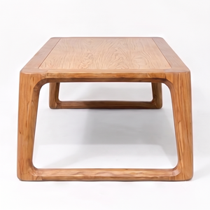 Table basse en chêne massif, table de salon en bois, table basse rectangulaire, table de canapé moderne minimaliste - Product Image 4
