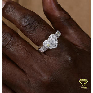 Heart Shape VVS Moissanite <b>Ring</b> 925 Sterling <b>Silver</b> Romantic <b>Statement</b> Design Engagement Wedding Jewelry For Women Luxury Gift - Product Image 4