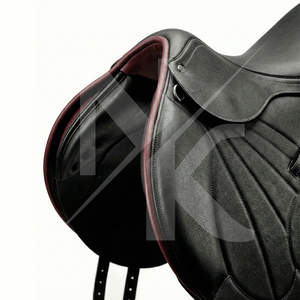 อานม้าอเนกประสงค์หนังแท้แบบอังกฤษพร้อมโครงไม้สำหรับขี่ม้าเดรสสาจ กระโดดข้ามสิ่งกีดขวาง และแข่งม้าจากอินเดีย - Product Image 4