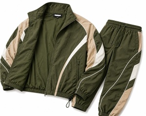 Custom Wholesale OEM Manufacturer Polyester Windbreaker Set <b>Waterproof</b> Tracksuit Bulk Supplier Private Label Suit - Product Image 5