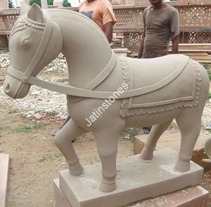 Sculptures d'animaux en pierre naturelle artisanales, sculptures de jardin traditionnelles pour la décoration paysagère extérieure, produits de jardinage - Product Image 4