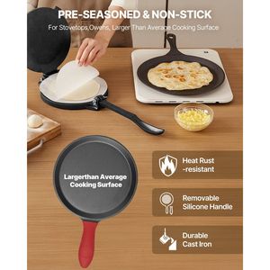 Pressa per Tortillas in Ghisa da 8 Pollici con Manico, Set di Utensili da Cucina per Tortillas e Roti - Product Image 5