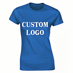 เสื้อยืดแฟชั่นผู้หญิง OEM แบบใหม่ พิมพ์ลายตามสั่ง แขนสั้น สีพื้น ผ้าฝ้าย 100% โลโก้สั่งทำได้ ทรงเข้ารูป - Product Image 2