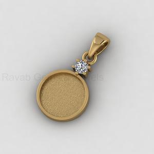 Colgante de Bisel Redondo de Plata 925 de Alta Calidad, Chapado en Oro de 18K, de 12mm, con Zirconias, para Joyería DIY y Recuerdos - Product Image 6