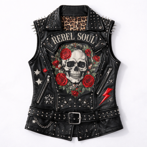 Veste en similicuir cloutée pour femmes en gros - Designs personnalisés par le fabricant OEM - Product Image 5