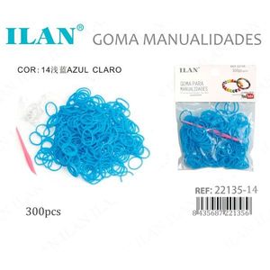 Elastici blu chiaro ILAN 300 pezzi per artigianato e manualità - Product Image 3